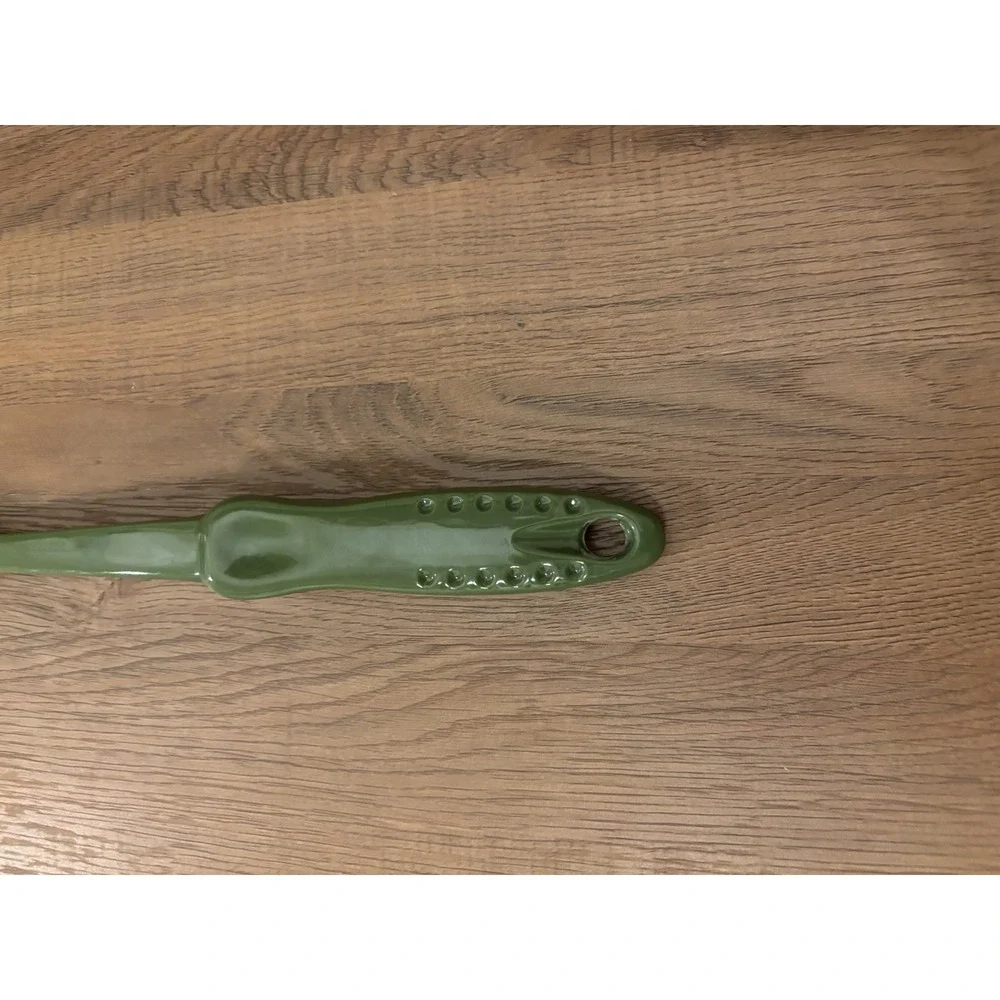 Vintage Green Melamine Slotted Spoon Kitchen Cooking Utensil